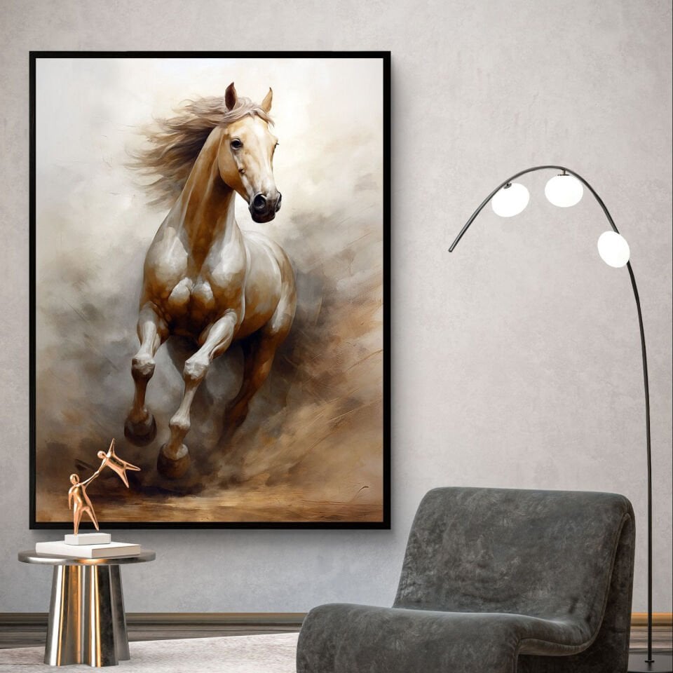 Gücün Zarafeti Dokulu Yağlıboya Tablo