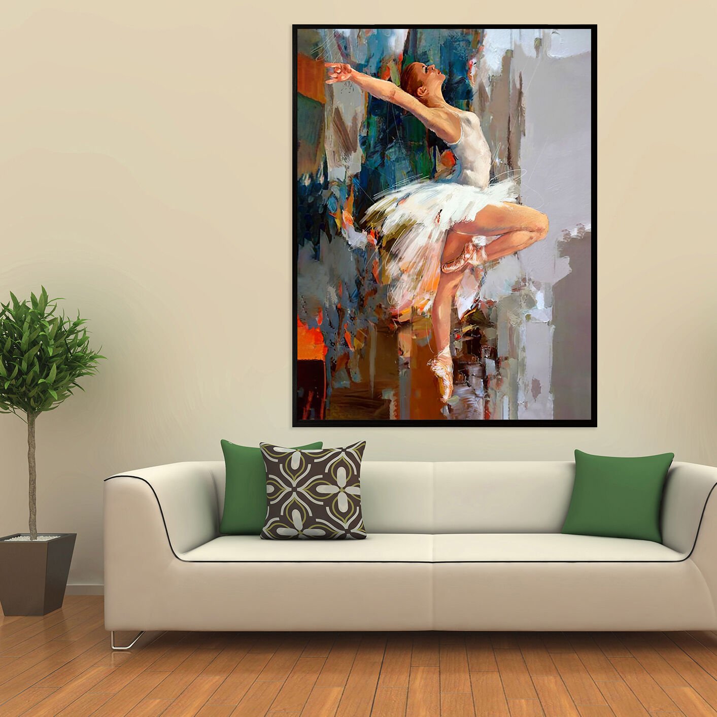 Hafifliğin Dansı Dokulu Yağlıboya Tablo