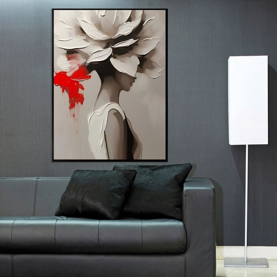 Düşüncenin Rengi Dokulu Yağlıboya Tablo