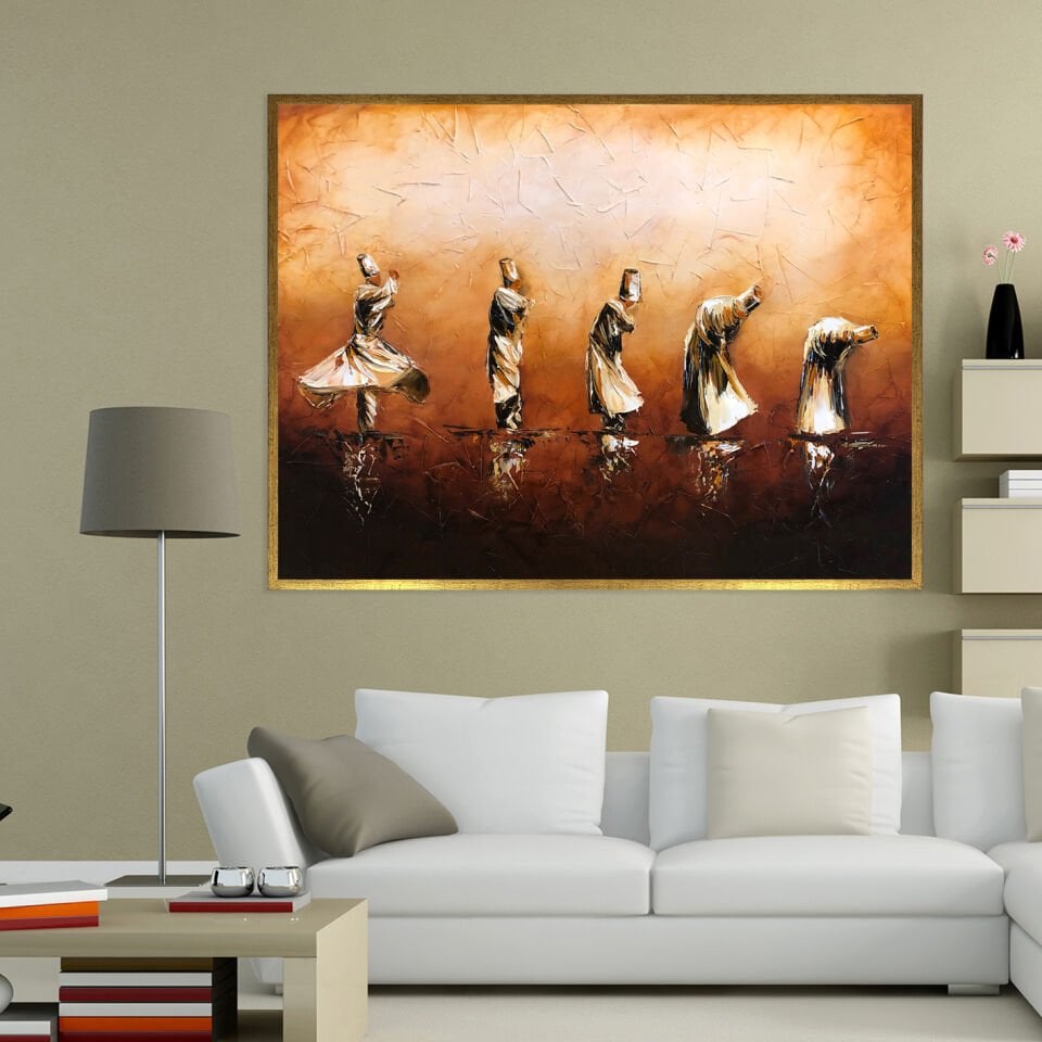 İçsel Yolculuk Dokulu Yağlıboya Tablo