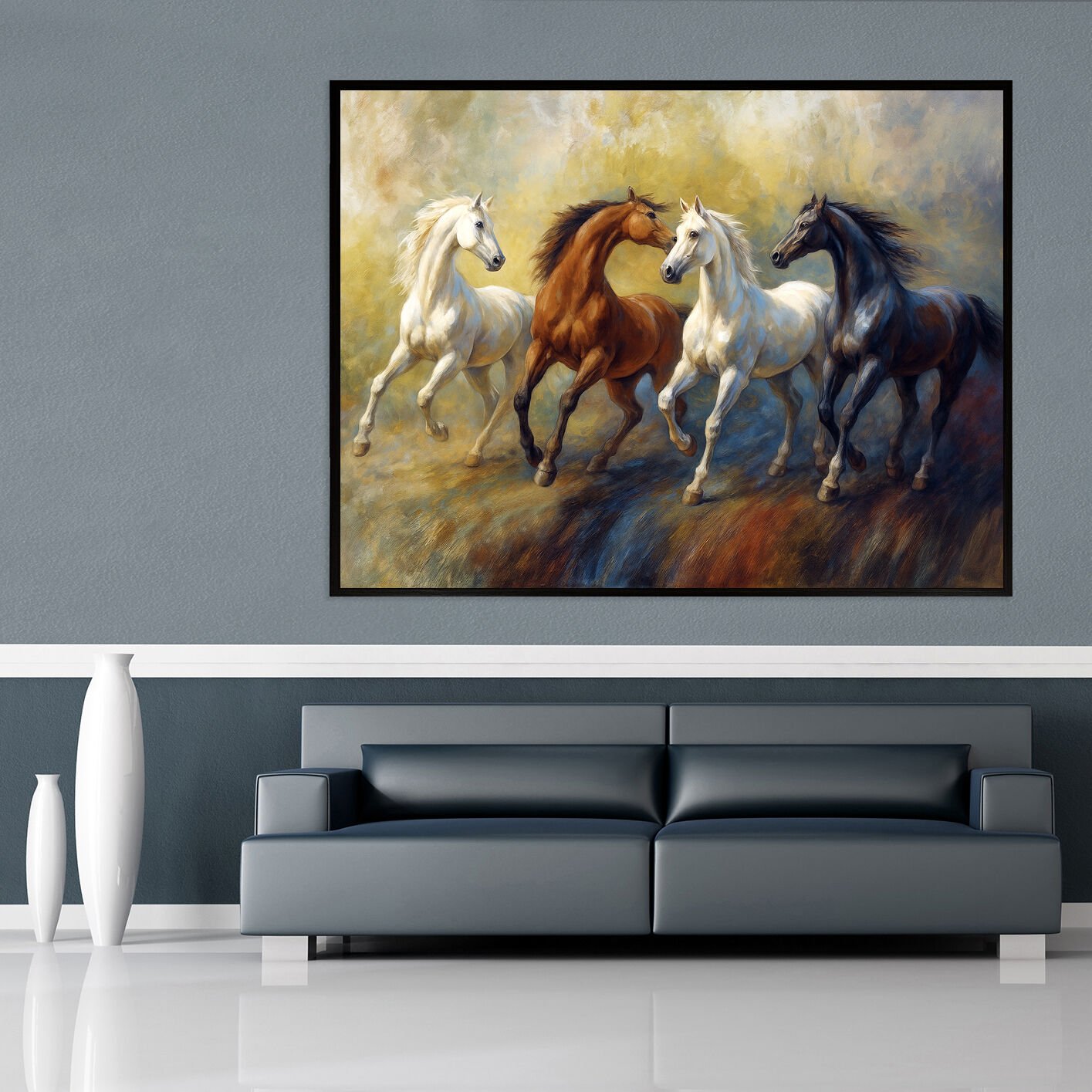 Asaletin Ritmi Dokulu Yağlıboya  Tablo