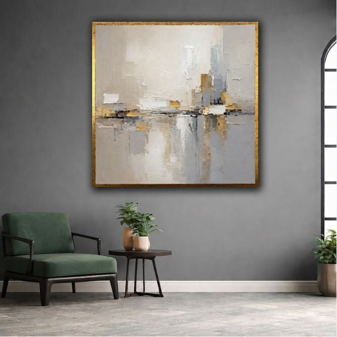 Soyut Tablo Dokulu Yağlı Boya Modern Duvar Tablosu