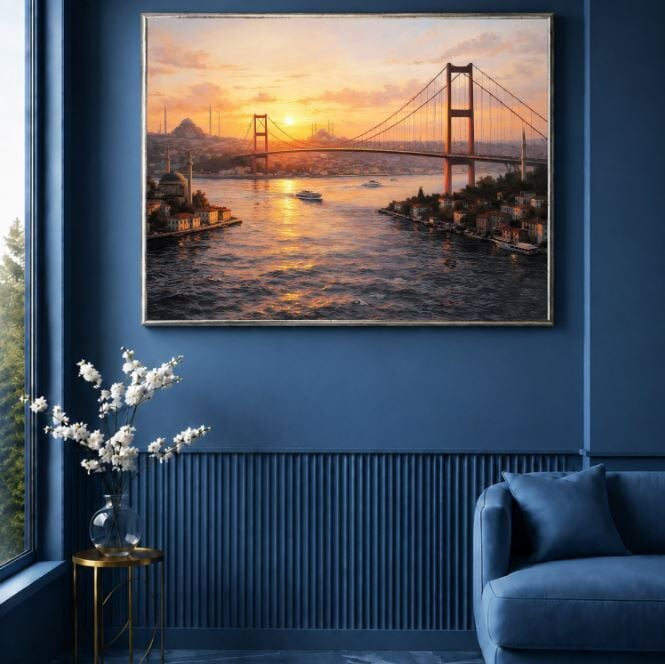 İstanbul Tablosu Boğazda Gün Batımı