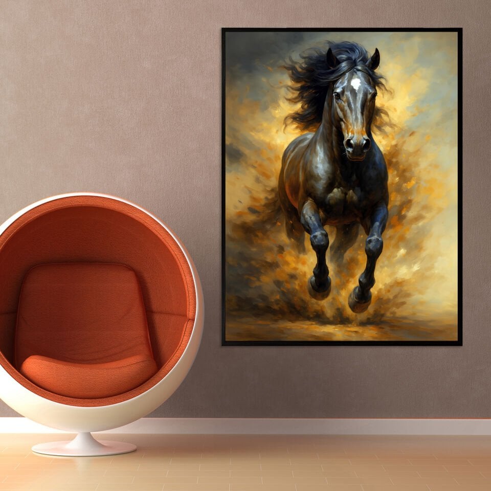 Vahşi Zarafet Dokulu Yağlıboya Tablo