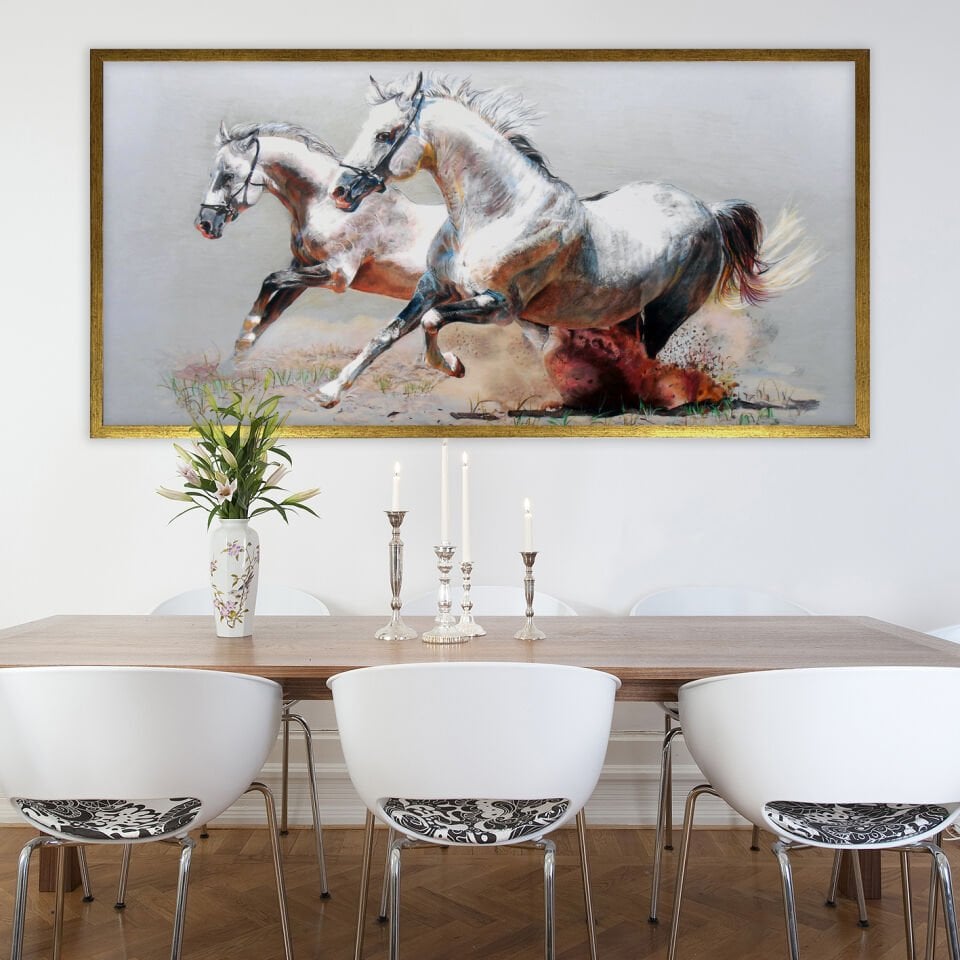 Rüzgâra Karşı Dokulu Yağlıboya Tablo