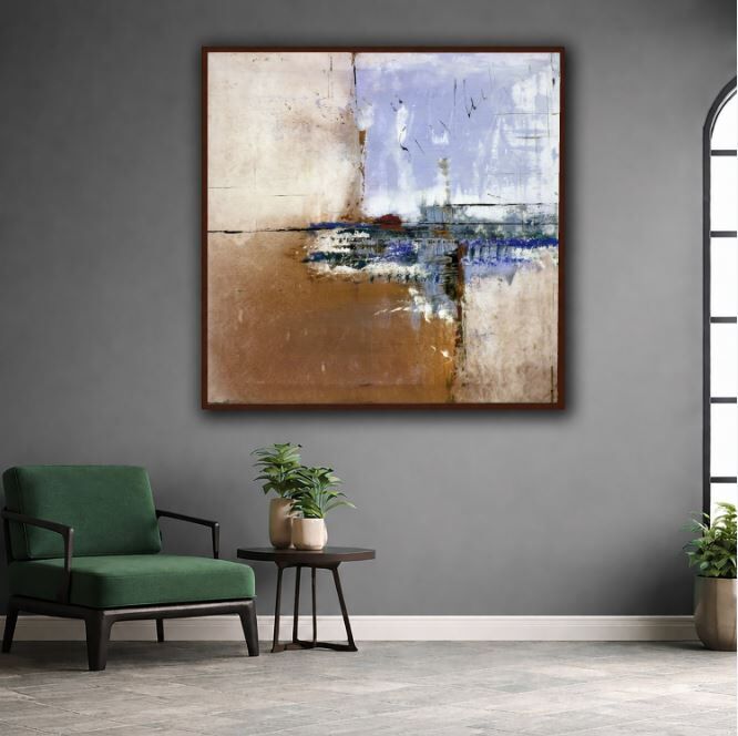 Soyut Tablo Dokulu Yağlı Boya Modern Dekoratif Duvar Tablosu