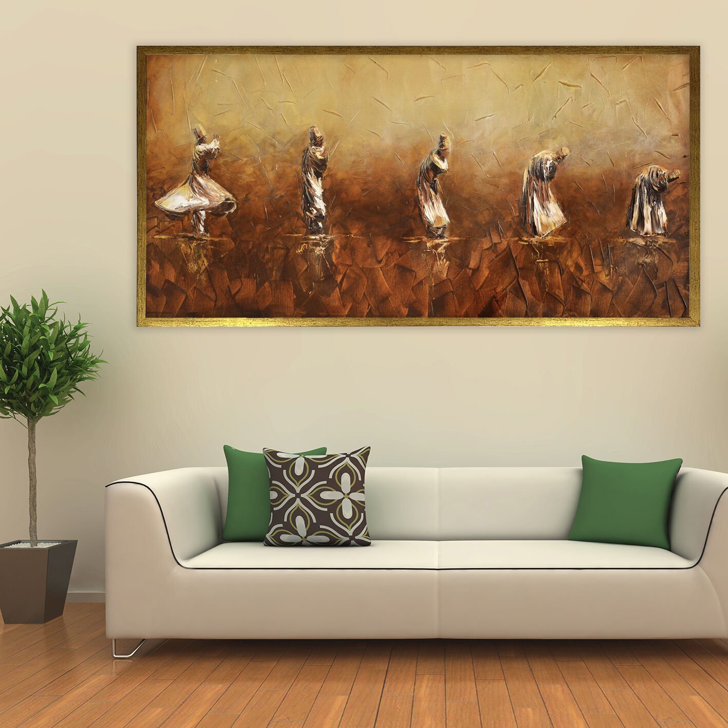 Zamansız Döngü Dokulu Yağlıboya Tablo