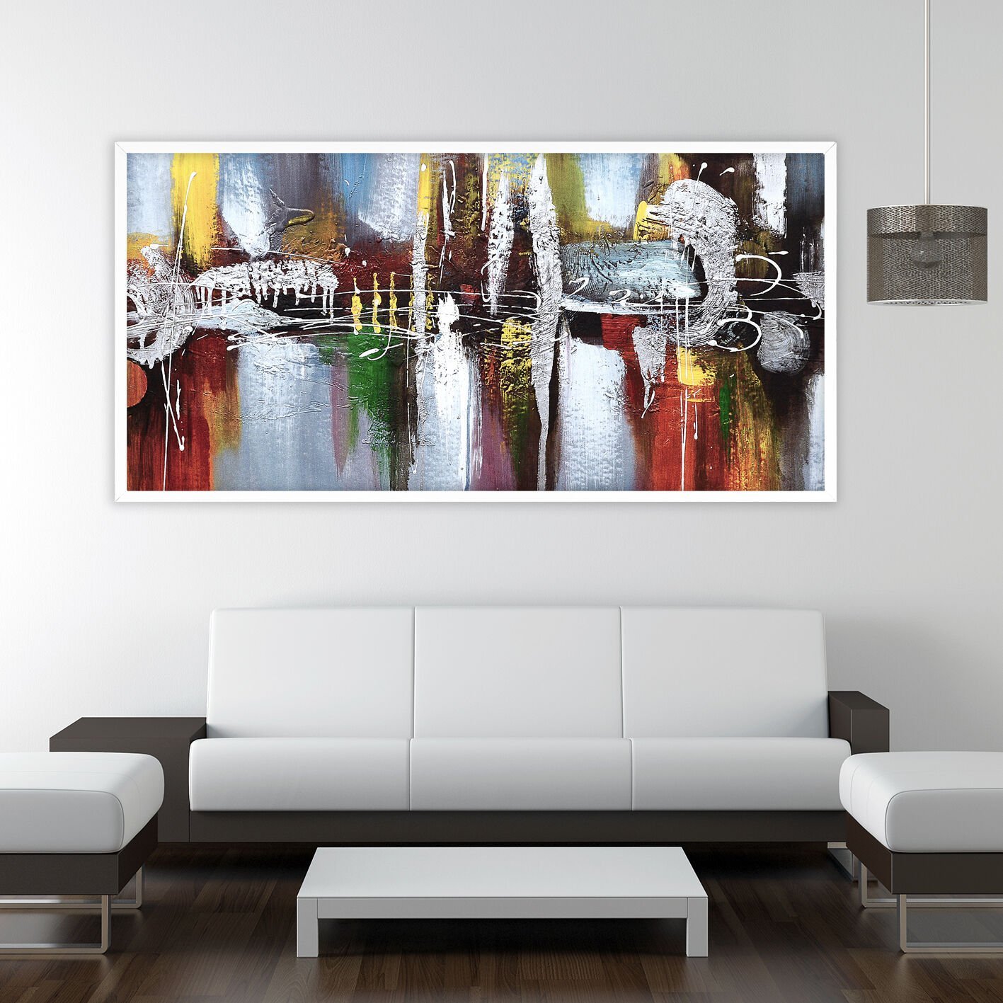 Zamansız İzler Soyut Dokulu Yağlıboya Tablo