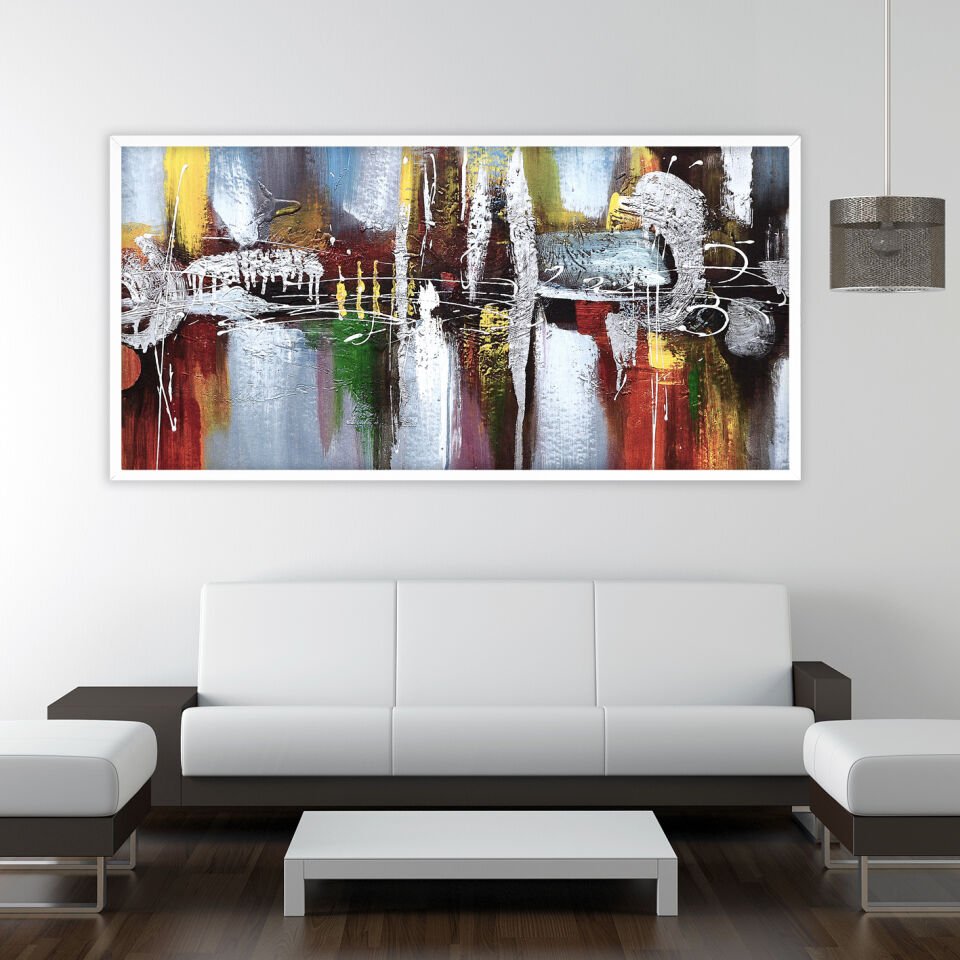 Zamansız İzler Soyut Dokulu Yağlıboya Tablo