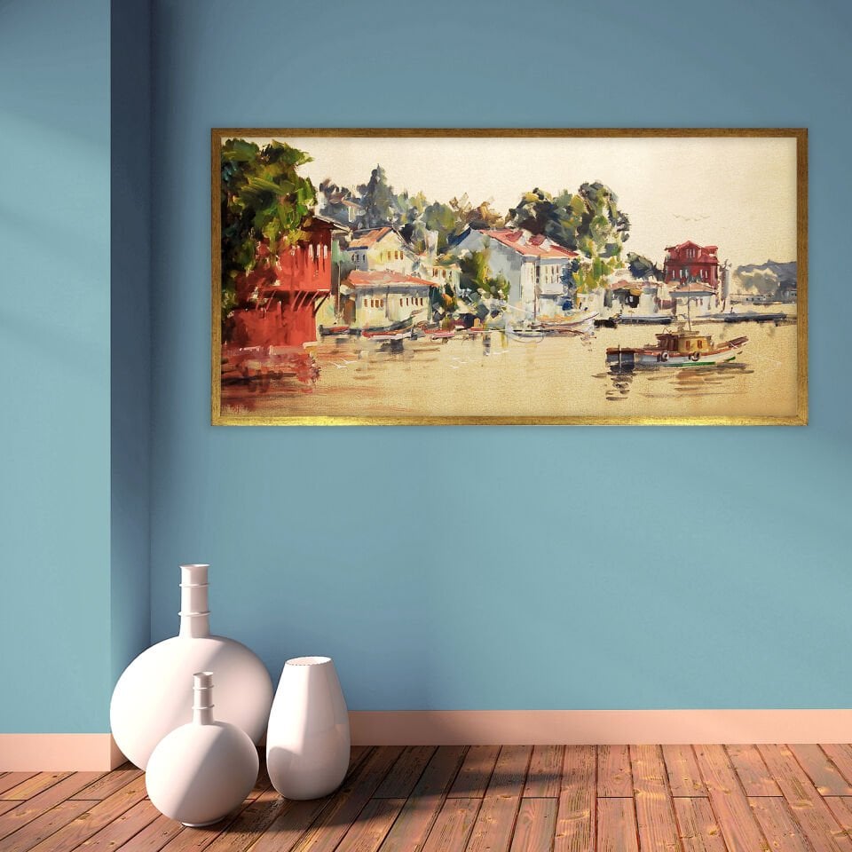 Sonsuz Perspektif Manzara Dokulu Yağlıboya Tablo