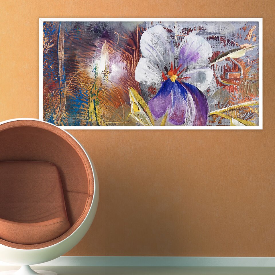 Çiçek Senfonisi Dokulu Yağlıboya Tablo