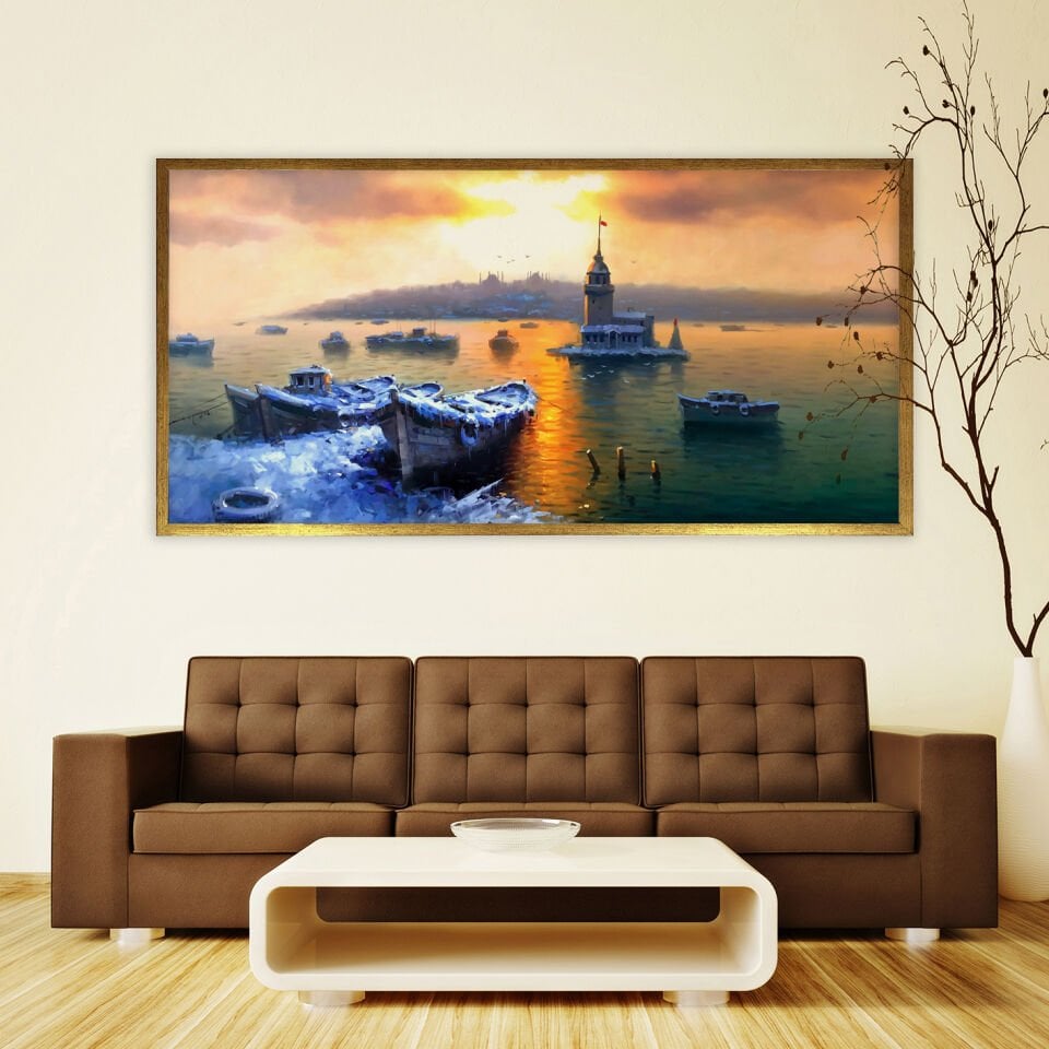 Yalnızlık Manzara Dokulu Yağlıboya Tablo