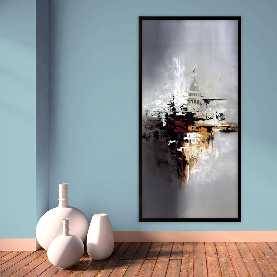 Sisler İçinde Soyut Dokulu Yağlıboya Tablo