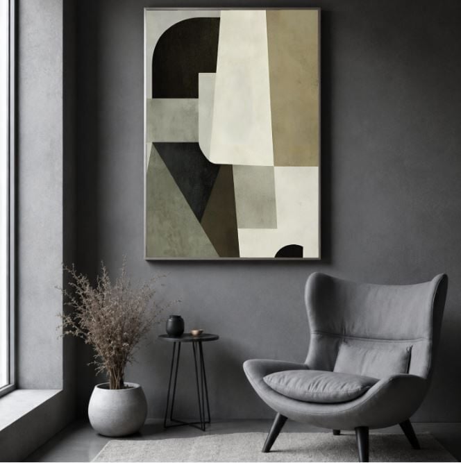 Geometrik Soyut Tablo Modern Minimalist Dekoratif Duvar Tablosu